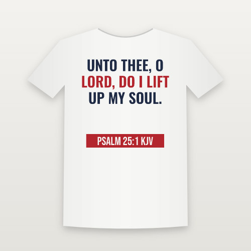 Psalm 25:1 KJV Christian Women's Relaxed Tee (Bold Type) - White