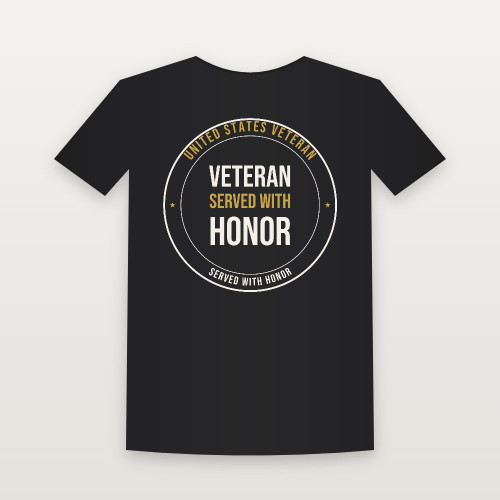 Veteran · Served with Honor Veteran T-Shirt - Black