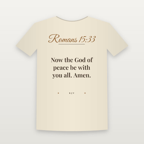 Romans 15:33 KJV Christian Women's Relaxed Tee (Script) - Natural