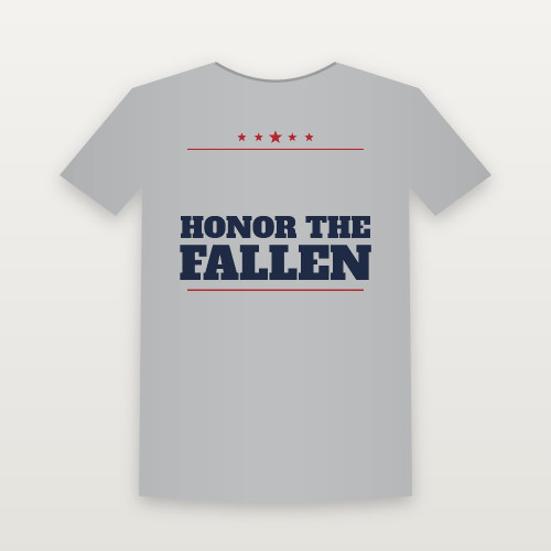 Honor the Fallen Veteran T-Shirt - Heather Gray