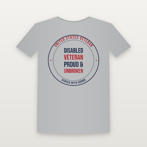 Disabled Veteran · Proud & Unbroken Veteran T-Shirt - Heather Gray
