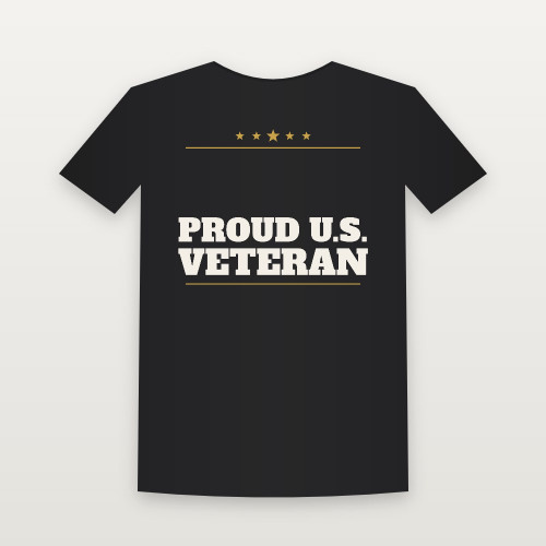 Proud U.S. Veteran Veteran T-Shirt - Black