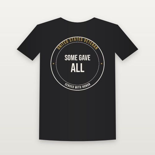 Some Gave All Veteran Short Sleeve Tee (Badge) - Black