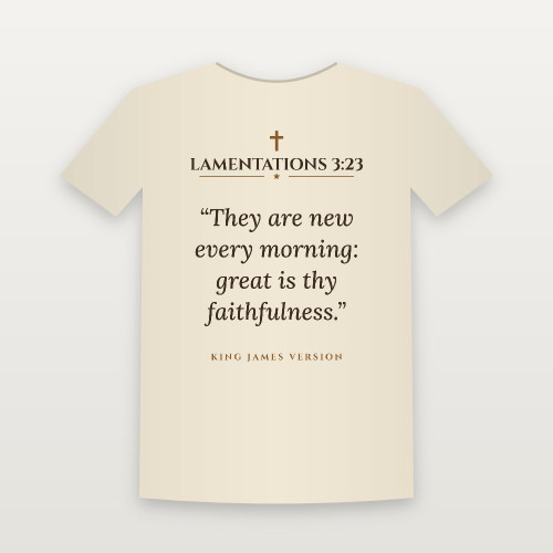 Lamentations 3:23 KJV Christian Youth Tee (Classic) - Natural