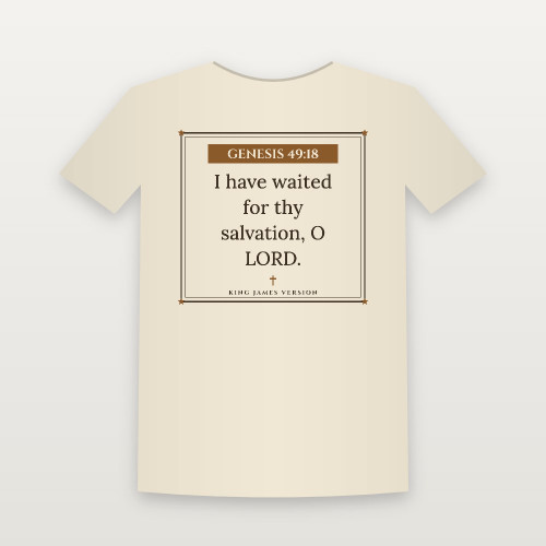 Genesis 49:18 KJV Christian Youth Tee (Framed) - Natural