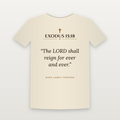 Exodus 15:18 KJV Christian Youth Tee (Classic) - Natural