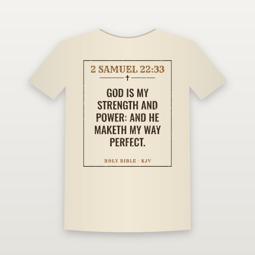 2 Samuel 22:33 KJV Christian Youth Tee (Vintage) - Natural