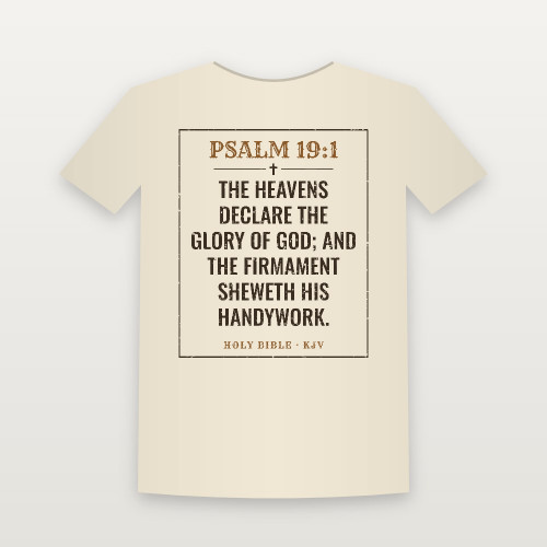 Psalm 19:1 KJV Christian Youth Tee (Vintage) - Natural