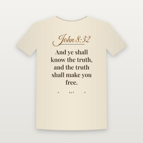 John 8:32 KJV Christian Youth Tee (Script) - Natural