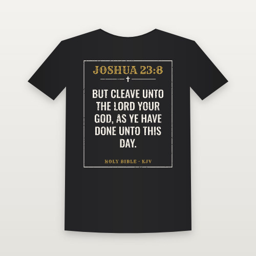 Joshua 23:8 KJV Christian Youth Tee (Vintage) - Black