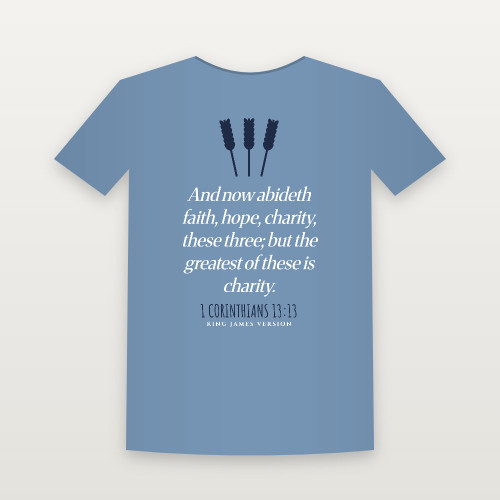 1 Corinthians 13:13 KJV Christian Toddler Tee (Wheat) - Heather Blue
