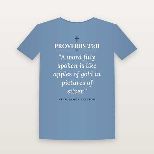Proverbs 25:11 KJV Christian Toddler Tee (Classic) - Heather Blue
