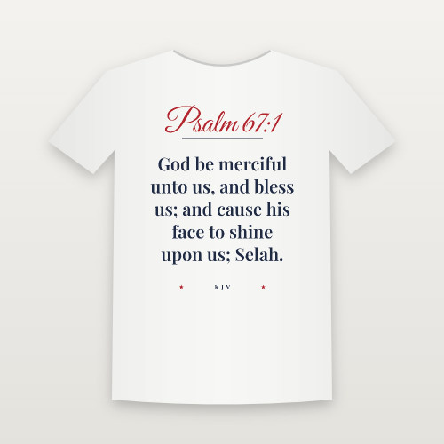 Psalm 67:1 KJV Christian Toddler Tee (Script) - White