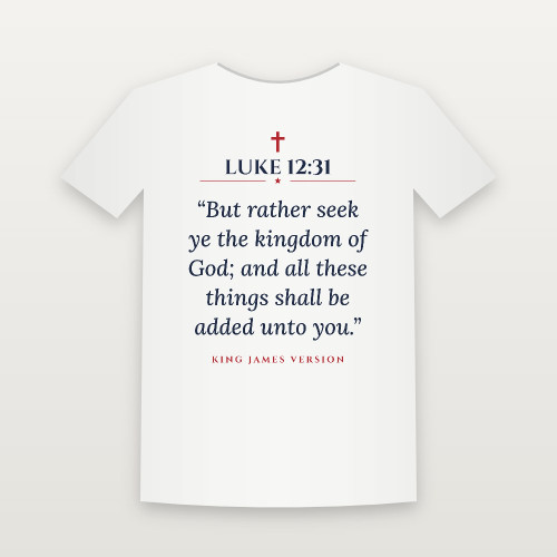 Luke 12:31 KJV Christian Toddler Tee (Classic) - White