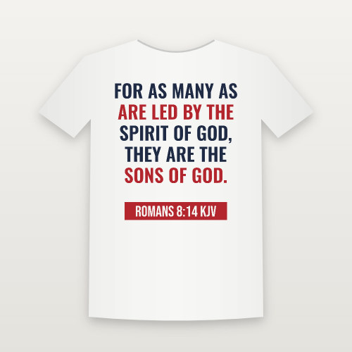 Romans 8:14 KJV Christian Toddler Tee (Bold Type) - White