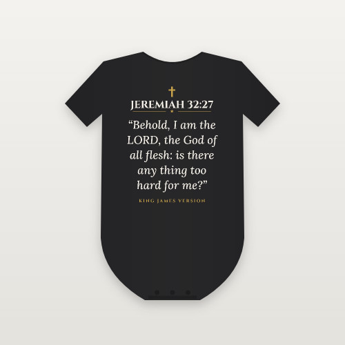 Jeremiah 32:27 KJV Christian Baby One Piece (Classic) - Black