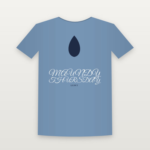 Maundy Thursday Lent Christian Youth Tee (Holiday) - Heather Blue