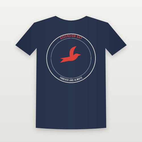 Ascension Day Christian Youth Tee (Emblem Badge) - Navy