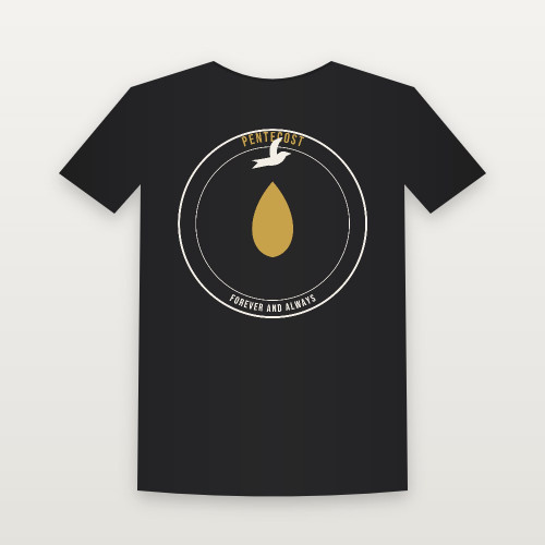 Pentecost Christian Toddler Tee (Emblem Badge) - Black