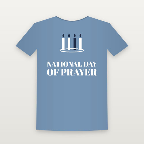 National Day of Prayer Christian Toddler Tee (Holiday) - Heather Blue