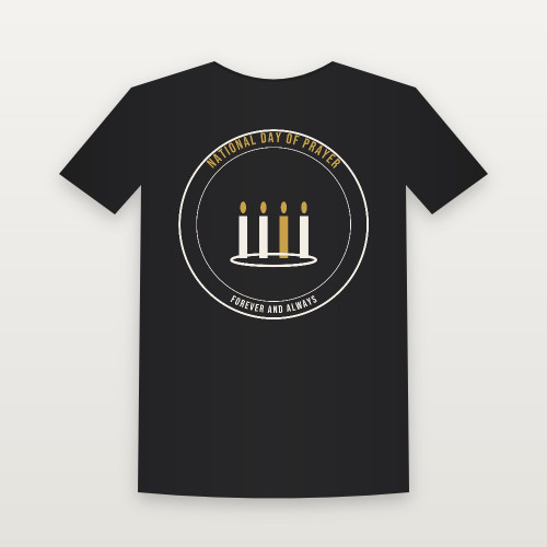 National Day of Prayer Christian Toddler Tee (Emblem Badge) - Black