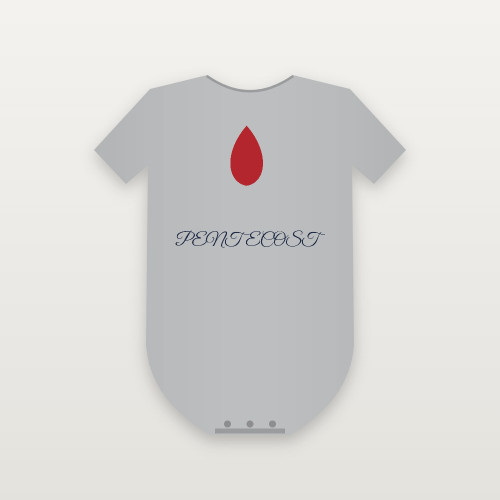 Pentecost Christian Baby One Piece (Holiday) - Heather Gray