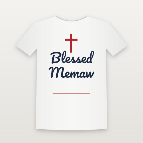 Blessed Memaw Christian Women's Relaxed Tee (Family Script) - White