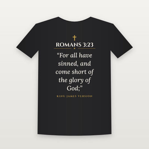 Romans 3:23 KJV Christian T-Shirt (Classic) - Black