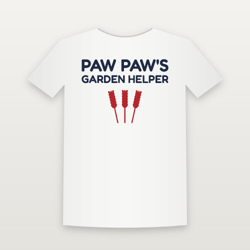 Paw Paw's Garden Helper Christian Toddler Tee (Kids Block) - White