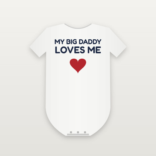 My Big Daddy Loves Me Christian Baby One Piece (Kids Block) - White