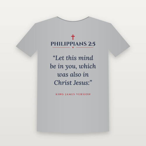 Philippians 2:5 KJV Christian T-Shirt (Classic) - Heather Gray