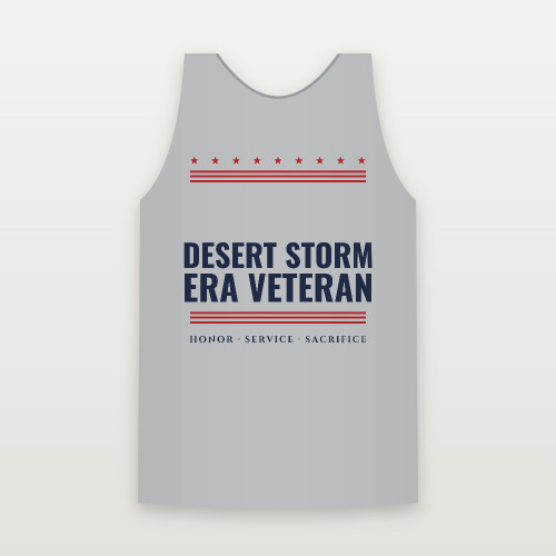 Desert Storm Era Veteran Tank Top (Stars & Stripes) - Heather Gray