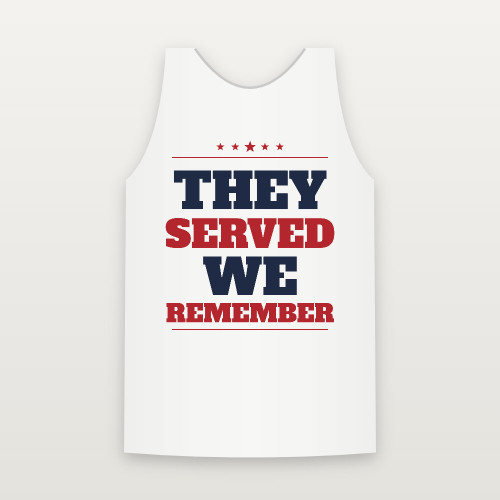 They Served · We Remember Veteran Tank Top (Star Banner) - White