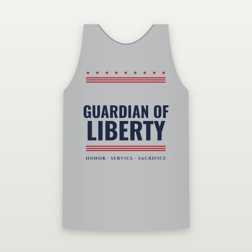 Guardian of Liberty Veteran Tank Top (Stars & Stripes) - Heather Gray