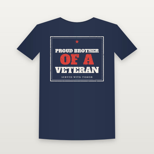 Proud Brother of a Veteran Women's Relaxed Tee (Vintage Frame) - Navy
