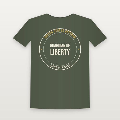 Guardian of Liberty Veteran Women's Relaxed Tee (Badge) - Military Green