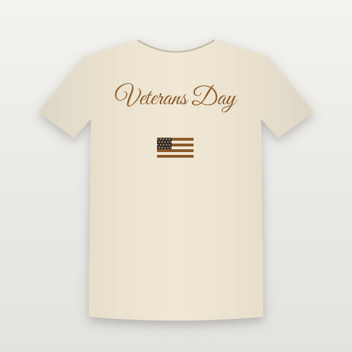 Veterans Day Christian Youth Tee (Holiday Script) - Natural