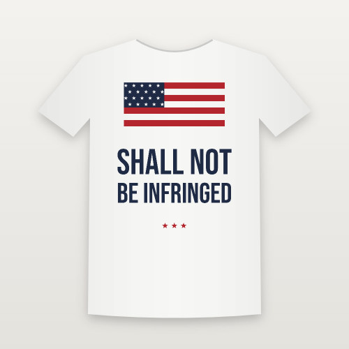 Shall Not Be Infringed Patriotic Women's Relaxed Tee (Flag) - White