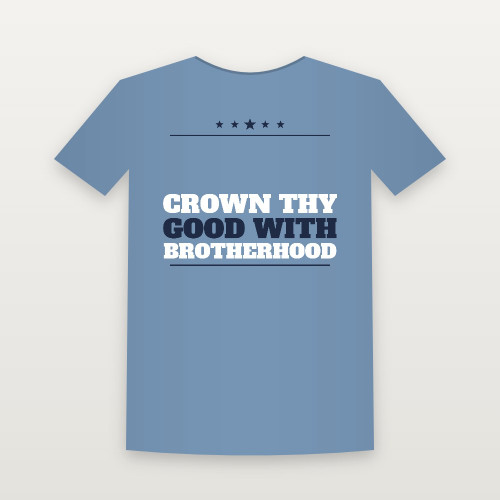 Crown Thy Good with Brotherhood Patriotic Youth Tee (Star Banner) - Heather Blue