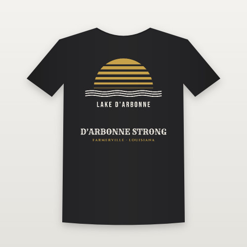 D'Arbonne Strong Women's Relaxed Tee (Retro Sunset) - Black