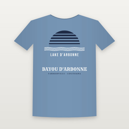 Bayou D'Arbonne Toddler Tee (Retro Sunset) - Heather Blue