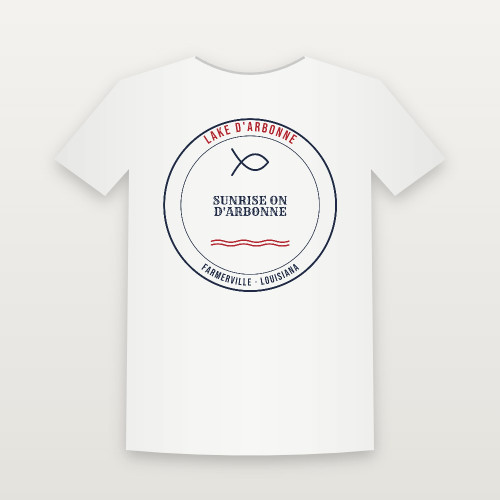 Sunrise on D'Arbonne Toddler Tee (Lake Badge) - White