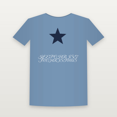 Keep Christ in Christmas Christian Youth Tee (Holiday) - Heather Blue