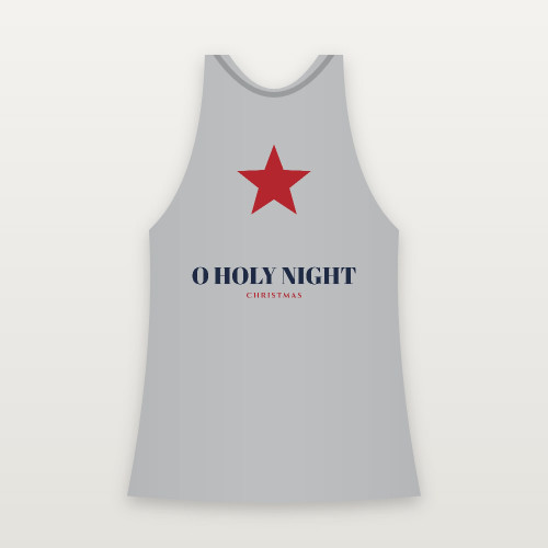 O Holy Night Christmas Christian Women's Racerback Tank (Holiday) - Heather Gray