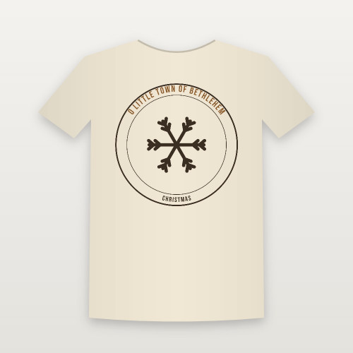 O Little Town of Bethlehem Christmas Christian Youth Tee (Emblem Badge) - Natural