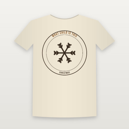 What Child Is This Christmas Christian Youth Tee (Emblem Badge) - Natural