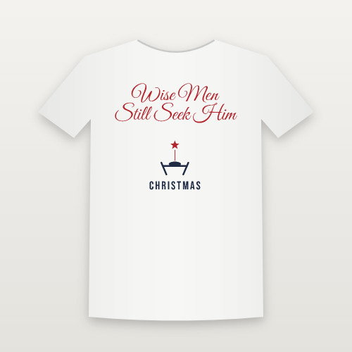Wise Men Still Seek Him Christmas Christian Toddler Tee (Holiday Script) - White