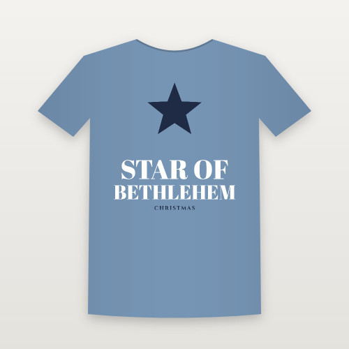 Star of Bethlehem Christmas Christian Toddler Tee (Holiday) - Heather Blue