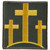 Three Yellow Crosses on Green Patch