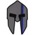 Product photo of Thin Blue Line Helmet available at Forever And Always Online, Farmerville, Louisiana.